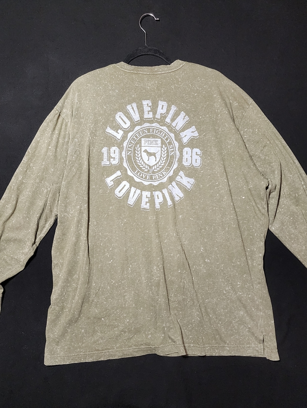 Vs PINK Victorias Secret Campus Long Sleeve Tee Shirt Casual
